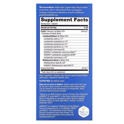 Nature's Way, Fortify Probiotics + Prebiotics, Extra Strength, 50 Milliarden, 30 Kapseln mit verzögerter Freisetzung
