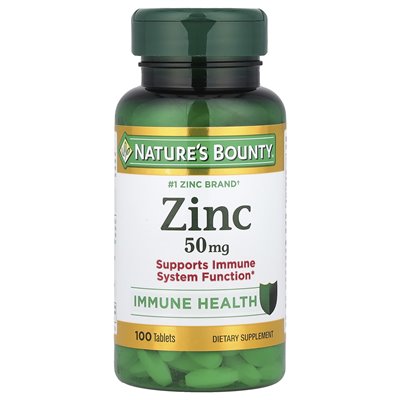 Nature's Bounty, Zinc, 50mg, 100 Tablets