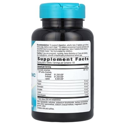 Nature's Way, Mega-Zyme®, Pancreatic and Systemic Enzymes, 200 Tablets