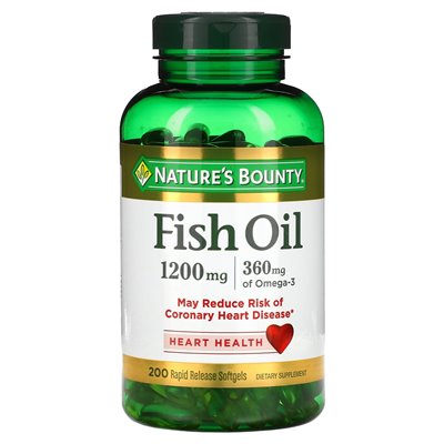 Nature's Bounty, Fish Oil, 1200mg, 200 Softgels