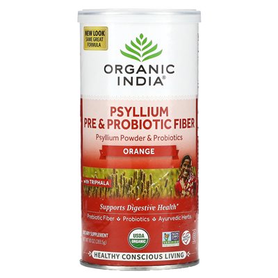 Organiczne Indie, Psyllium Pre & probiotyc Fibre, Orange, 10 uncji (283,5 g) Organiczne Indie, Psyllium Pre & probiotyc Fibre, Orange, 10 uncji (283,5 g)