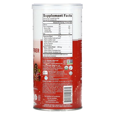 Organiczne Indie, Psyllium Pre & probiotyc Fibre, Orange, 10 uncji (283,5 g) Organiczne Indie, Psyllium Pre & probiotyc Fibre, Orange, 10 uncji (283,5 g)