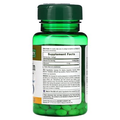Nature's Bounty, Melatonin, 5 mg, 90 Soft Release Softgels