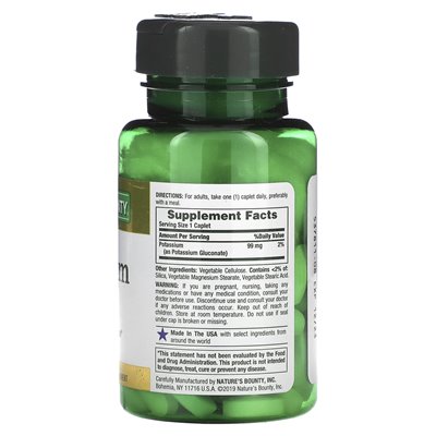Nature's Bounty, potas, 99 mg, 100 kapletów Nature's Bounty, potas, 99 mg, 100 kapletów