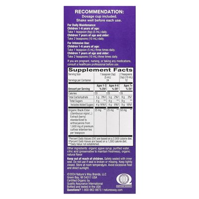 Nature's Way, Kids Sambucus®, organiczny tradycyjny syrop immunologiczny, w wieku 1+, 4 fl oz (120 ml) Nature's Way, Kids Sambucus®, organiczny tradycyjny syrop immunologiczny, w wieku 1+, 4 fl oz (120 ml)