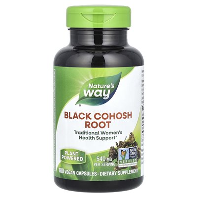 Nature's Way, Black Cohosh Root, 540 mg, 180 wegańskich kapsułek