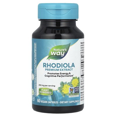 Nature's Way, Rhodiola, 250 mg, 60 wegańskich kapsułek