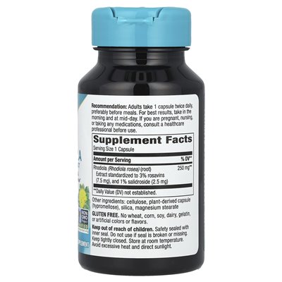 Nature's Way, Rhodiola, 250 mg, 60 vegane Kapseln
