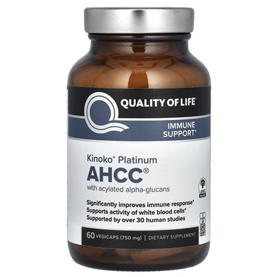 Quality of Life, Kinoko Platinum AHCC, 60 vegicaps