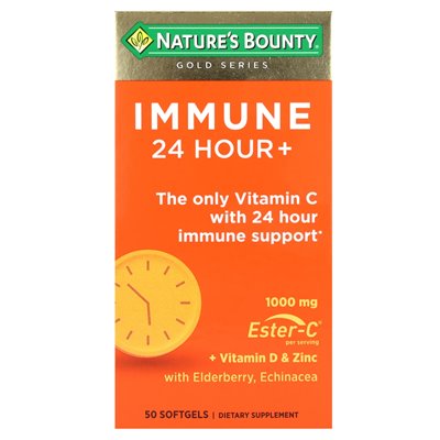Nature's Bounty, Gold Series, odporność 24 godziny+, 50 miękkich
