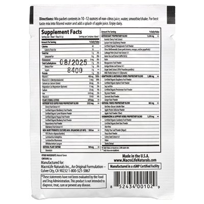 Macrolife Naturals, Miracle Reds, Superfood, Goji, Granate, Acai, Mangosten, 0,3 uncji (9,5 g)