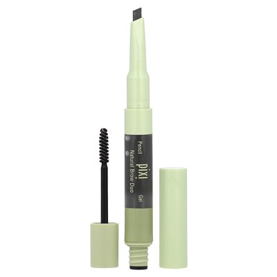 Pixi Beauty, 2-in-1 Natural Brow Duo, Augenbrauenstift und Gel, 0634 Soft Black, 1 Stück