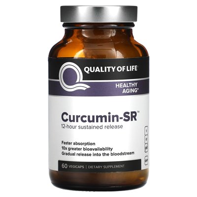 Jakość życia, kurkumina-SR, 60 vegicaps