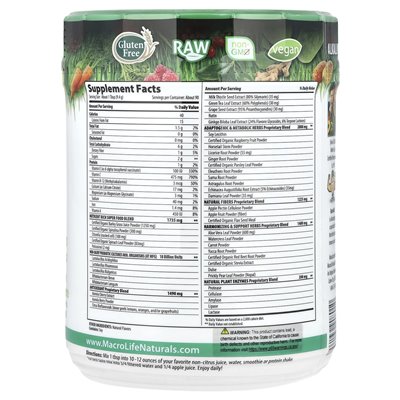 Macrolife Naturals, Macro Greens, Superfood, 30 uncji (850 g) Macrolife Naturals, Macro Greens, Superfood, 30 uncji (850 g)