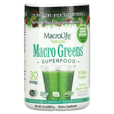 Macrolife Naturals, Macro Greens, Superfood, 10 uncji (283,5 g) Macrolife Naturals, Macro Greens, Superfood, 10 uncji (283,5 g)