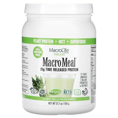 Macrolife Naturals, Macromeal, Ultimatives Proteinpulver, Vanille, 21,7 oz (615 g)