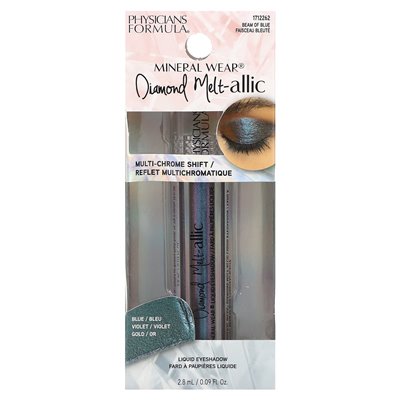 Doctors Formula, Mineral Wear, Diamond Melt Lidschatten, 1712262 Blue Beam, 0,09 fl oz (2,8 ml)