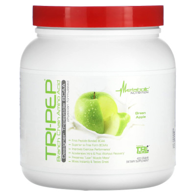 Metabolic Nutrition, Tri-Pep, Branched Chain Amino Acid, Green Apple, 14.1 oz (400 g) Metabolic Nutrition, Tri-Pep, Branched Chain Amino Acid, Green Apple, 14.1 oz (400 g)