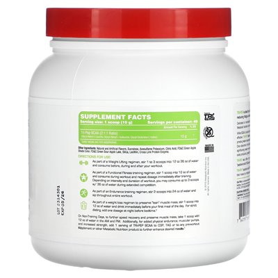 Metabolic Nutrition, Tri-Pep, Branched Chain Amino Acid, Green Apple, 14.1 oz (400 g) Metabolic Nutrition, Tri-Pep, Branched Chain Amino Acid, Green Apple, 14.1 oz (400 g)