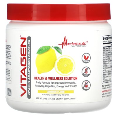 Odżywianie metaboliczne, vitagen, lemoniada, 8,47 uncji (240 g) Odżywianie metaboliczne, vitagen, lemoniada, 8,47 uncji (240 g)