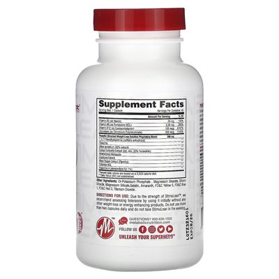 Metabolic Nutrition, Stimulation, 45 Capsules Metabolic Nutrition, Stimulation, 45 Capsules