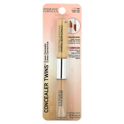 Doctors Formula, Twins Concealer Cream, 3056 Gelb/Hell, 0,24 oz (6,8 g)
