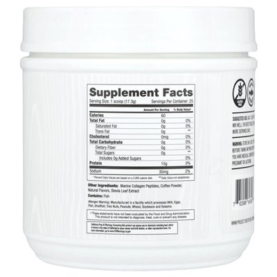 Martha Stewart Wellness, Marine Wellness Collagen, Coffee, 15,27 uncji (432,5 g)