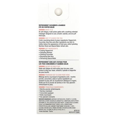 Doctors Formula, Refresh, Augen-Entferner-Gelee mit Gurke und Bambus, Refresh, 0,45 oz (12,8 g)