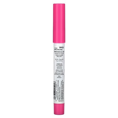 Formuła lekarzy, Rosé Kiss Cały dzień, błyszczący kolor warg, 1711505 She's A Wild Rose, 0,15 uncji (4,3 g)