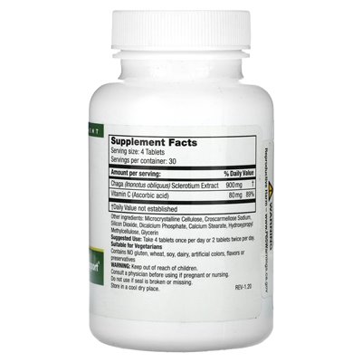 Mushroom Wisdom, Super Chaga, 120 Vegetarian Tablets Mushroom Wisdom, Super Chaga, 120 Vegetarian Tablets
