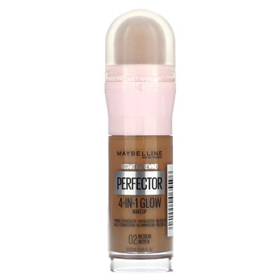 Maybelline, instant Age Rewind, Perfector 4-in-1 Glow Makeup, 02 Medium, 0,68 fl oz (20 ml)