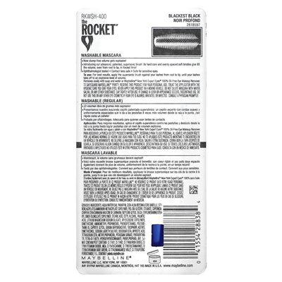 Maybelline, Volum 'Express, The Rocket Mascara, 400 Blackest Black, 0,3 fl oz (9 ml)