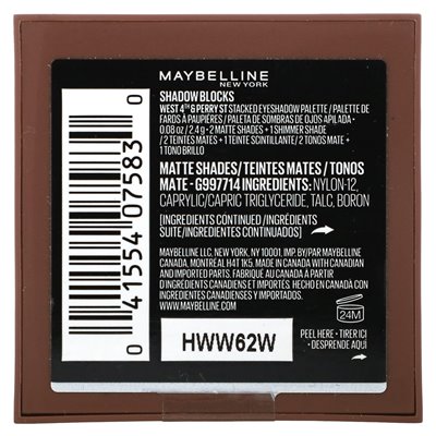Maybelline, Shadow Blocks, 20 West 4th & Perry St, 0,08 uncji (2,4 g) Maybelline, Shadow Blocks, 20 West 4th & Perry St, 0,08 uncji (2,4 g)