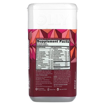 Olly, Women's Multi + omega-3, daily multivitamin, ultra strength, 60 soft