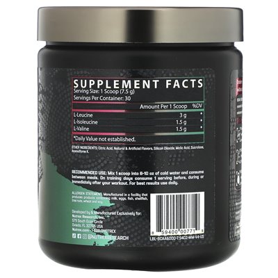 Pole Research, BCAA 6000, Arbuz, 8.2 uncji (225 g) Pole Research, BCAA 6000, Arbuz, 8.2 uncji (225 g)