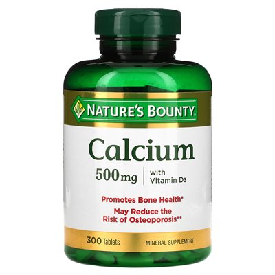 Nature Natury, calcium with vitamin D3, 500 mg, 300 tablets