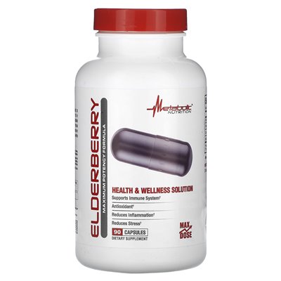 Metabolic Nutrition, Elderberry, Maximum Strength Formula, 90 Capsules