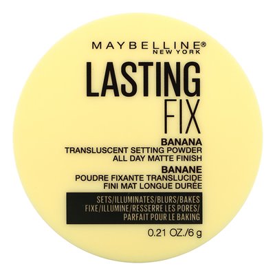 Maybelline, Permanent Fix, transparentes Puder, Banane, 0,21 oz (6 g)