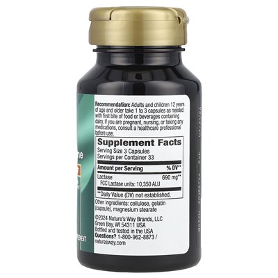 Nature's Way, enzym laktazy, 690 mg, 100 kapsułek (230 mg na kapsułkę)