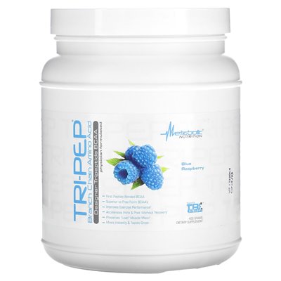 Metabolic Nutrition, Tri-Pep, Branched Chain Amino Acid, Blue Raspberry, 14.1 oz, (400 g) Metabolic Nutrition, Tri-Pep, Branched Chain Amino Acid, Blue Raspberry, 14.1 oz, (400 g)