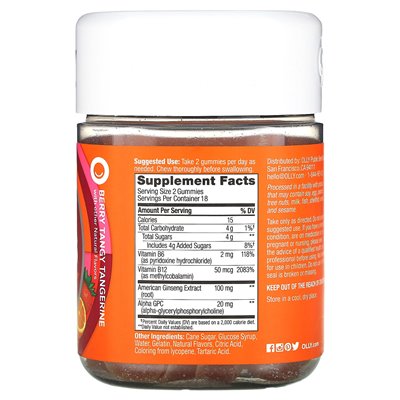 Olly, Laser Focus Gummies, Berry Tangy Tangerine, 36 gumzy