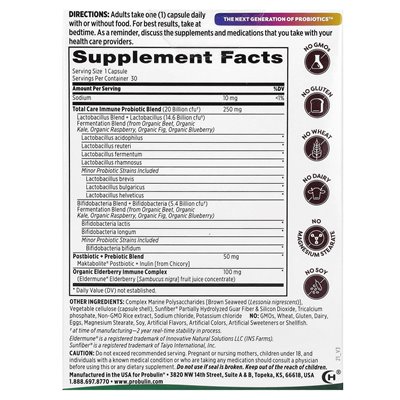 Probulin, Total Care Probiotic + Prebiotic and Postbiotic with True Birthmark, 20 Billion CFU, 30 Capsules