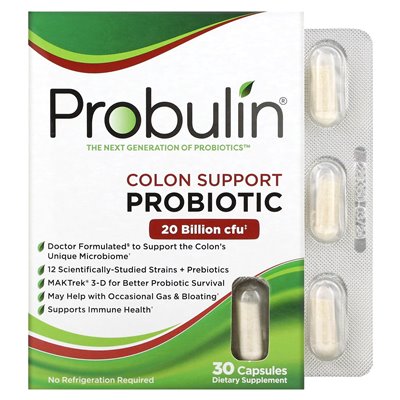 Probulina, Probiotyk wsparcia okrężnicy, 20 miliardów CFU, 30 kapsułek Probulina, Probiotyk wsparcia okrężnicy, 20 miliardów CFU, 30 kapsułek