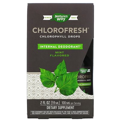 Nature's Way, Chlorofresh, Chlorofilll Drops, Mint, 2 Fl Oz (59 ml)