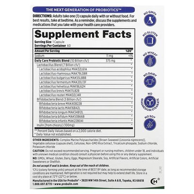 Probulin, Daily Probiotic Care, 10 Billion CFU, 60 Capsules