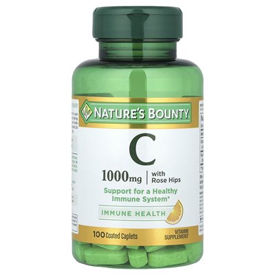 Nature's Bounty, witamina C z różecznymi biodrami, 100 powlekanych kapleczek