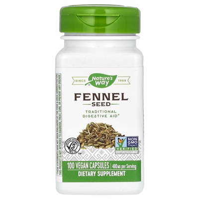 Nature's Way, Nasiona kopru włoskiego, 480 mg, 100 wegańskich kapsułek