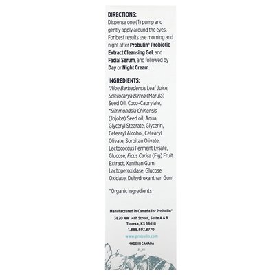 Probulina, ekstrakt probiotyczny krem ​​do podocznych, bezzapachowy, 1,01 Fl Oz (29,9 ml)