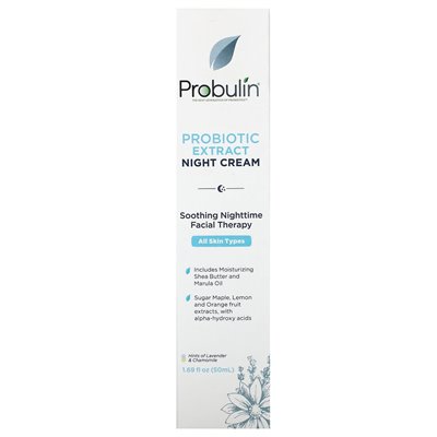 Probulina, nocny krem ​​z ekstraktu probiotycznego, 1,69 fl oz (50 ml)