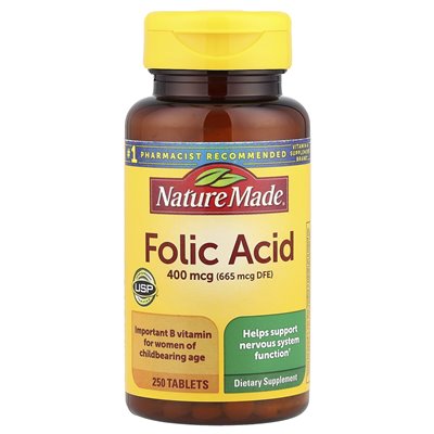 Natura wykonana, kwas foliowy, 250 tabletek Natura wykonana, kwas foliowy, 250 tabletek